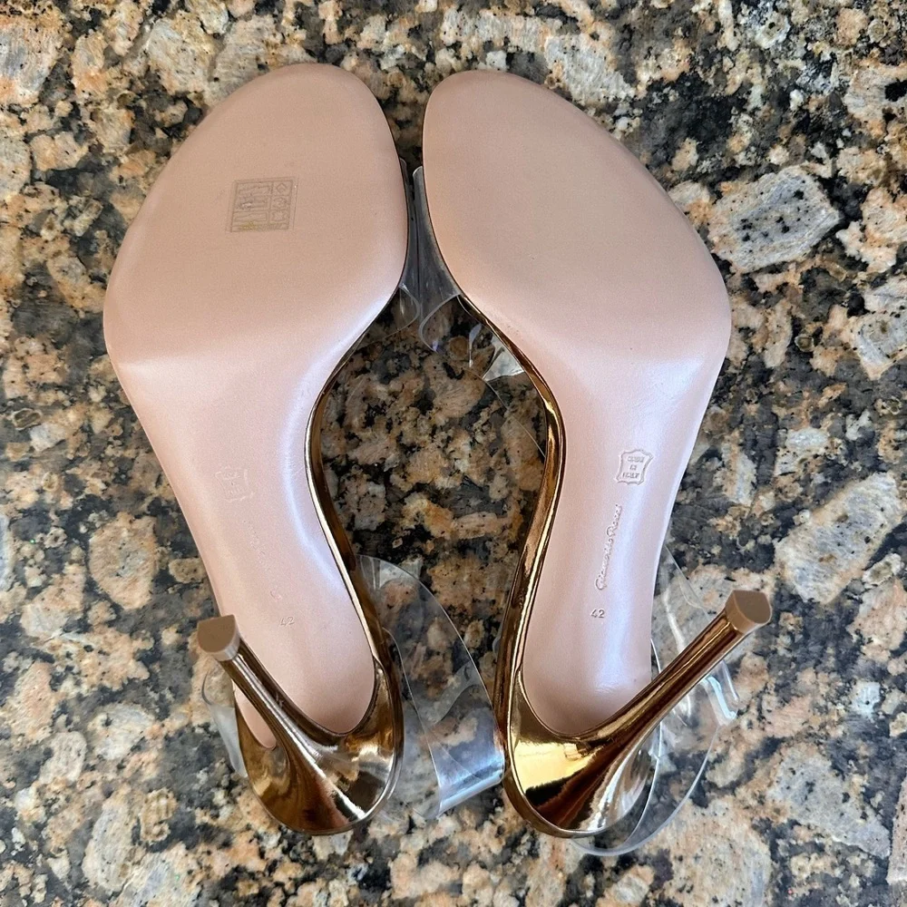 GIANVITO ROSSI Metropolis  PVC slingback sandals